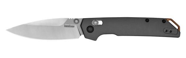 Kershaw 2038 Iridium  Full Size 3.40" Folding Spear Point Plain Satin/Stonewashed D2 Steel Blade, Gray Anodized Aluminum Handle, Includes Pocket Clip