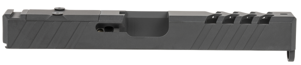 TacFire  Replacement Slide  40 S&W Graphite Black Cerakote Stainless Steel with Optics Cut & Slide Ports for Glock 22 Gen3