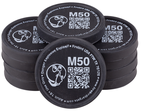 Firebird USA M50 Moderated  Moving Trajectory/Static Universal Firearm Low Noise 50mm/ 10 Pack