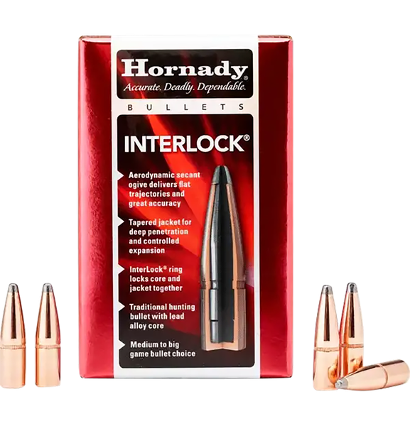 Hornady 3210 InterLock  32 Cal .321 170 gr Flat Point 100 Per Box/ 15 Case