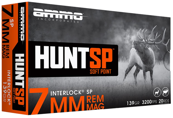 Ammo Inc 7mm139SPA20 Hunt  7mm 139gr Soft Point 20 Per Box/10 Case