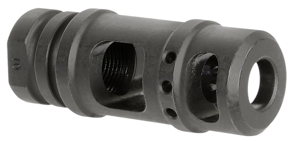 Midwest Industries MIMB10 Muzzle Brake 357 Mag 5/8"x24 Threads Black Steel 5" OAL .410" Diameter