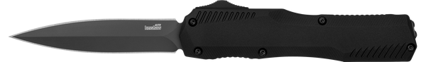 Kershaw 9000DE Livewire  Automatic 3.45" OTF Spear Point Plain Black PVD CPM MagnaCut Steel Blade, Black Anodized Aluminum Handle