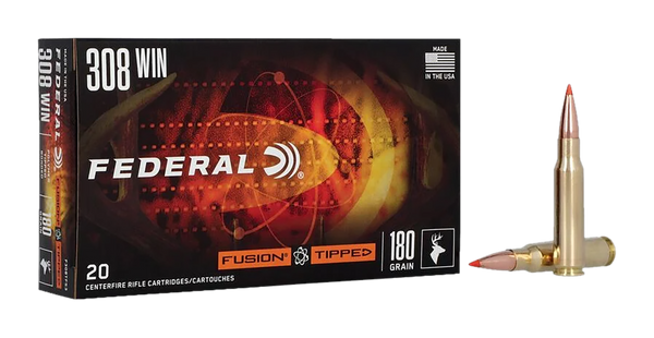 Federal Fusion 308 Win 180gr - Tipped Fusion 20rd 10bx/cs