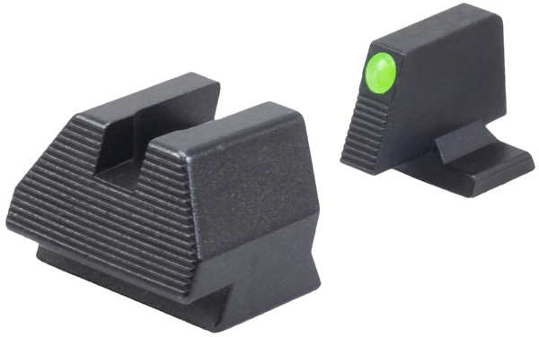 HK 51000938 Night Sight Set  Fixed Extended Green Tritium/Black Frame, Fits H&K VP9 9mm Luger