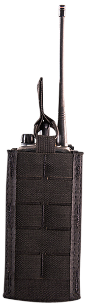 High Speed Gear 41rd00BK TACO Duty Radio Holder, Black Nylon with MOLLE Exterior & Bungee Pull Tongue, Fits MOLLE & 2" Belt
