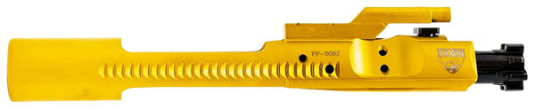 Faxon Firearms FF556BCGCNITRIDETIN M16 5.56 Bolt Carrier Group  .223 Rem/5.56 NATO TiN PVD Coated 9310 Steel For AR15/M16