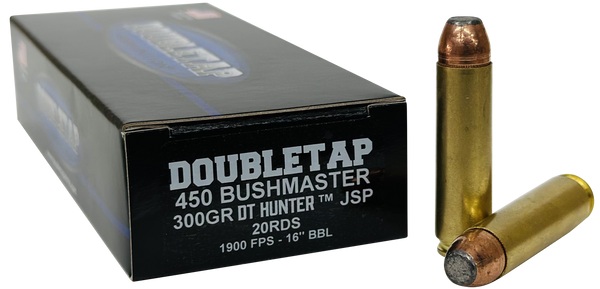 DoubleTap Ammunition 450B300SP   450Bushmaster 300gr Jacketed Soft Point 20 Per Box/25 Case