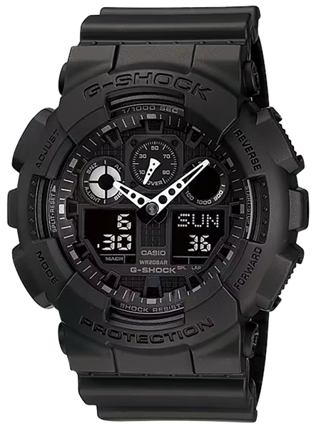 G-shock/vlc Distribution ga1001A1 G-Shock Tactical XL 52mm Keep Time Black Features Stopwatch/Speedometer