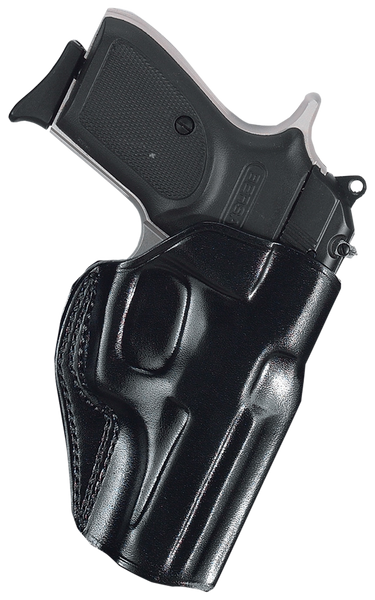 Galco SG858B Stinger  OWB Black Leather Belt Slide Fits S&W M&P .380 Shield EZ Fits 3-3.30" Barrel Right Hand