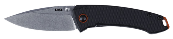 CRKT 2522 Tuna  Compact 2.73" Plain Stonewashed 8Cr13MoV SS Blade, Black G10/SS Handle, Includes Pocket Clip