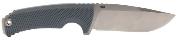 S.O.G SOG17060243 Tellus FX 4.20" Fixed Clip Point Plain Stonewashed Cryo 440C SS Blade, Wolf Gray Textured GRN Handle, Blister Pack