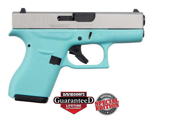 Glock Pistol - 42 - 380 acp - 6 Round - Robin's Egg Blue - ACG-00814