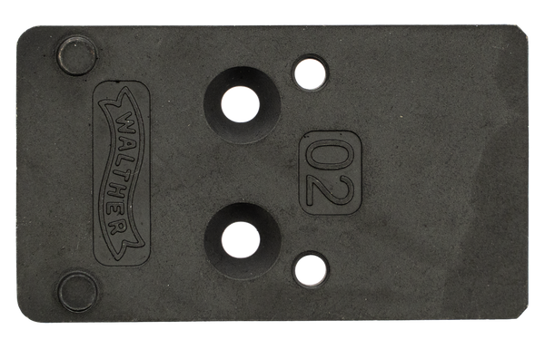 Walther Arms 5136209 Optic Plate  Black Steel Fits Walther PDP 2.0