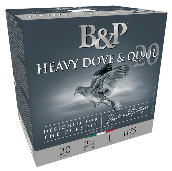 B&P Ammunition 20BD8 Heavy Dove & Quail  20Gauge 2.75" 1oz 8Shot 25 Per Box/10 Case