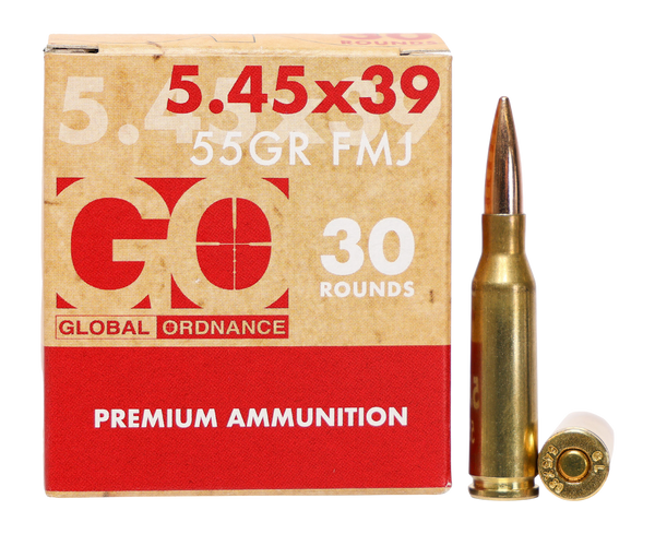 Go 5.45x39 55 gr FMJ Brass - 30 rd Box 45 Boxes/case