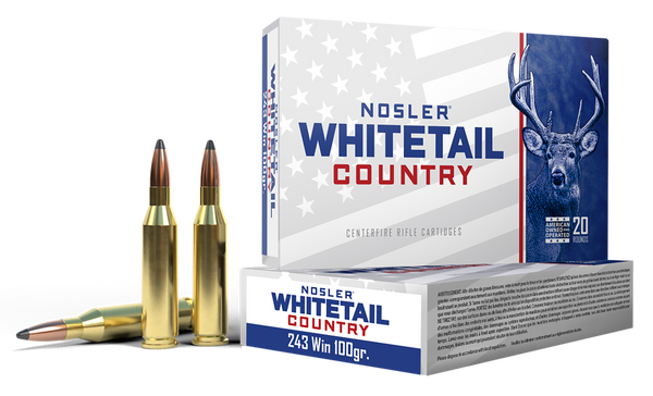 Nosler 40122 Whitetail Country  243Win 100gr 20 Per Box/10 Case