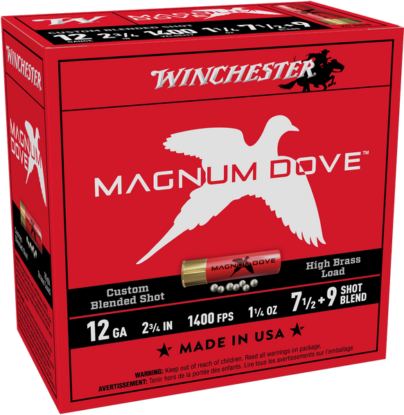 Winchester Magnum Dove 12ga - 2.75" 1400fps #7.5&9 25rd