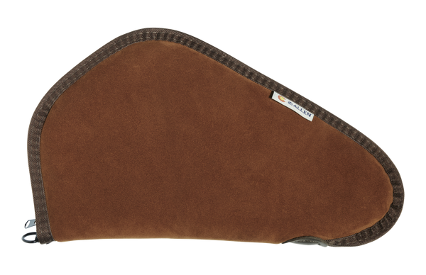 Heritage Cases 8613 Handgun Case  Brown Suede w/Black Trim, Faux Sherpa Lining & Foam Padding, Lockable Zippers 13" L
