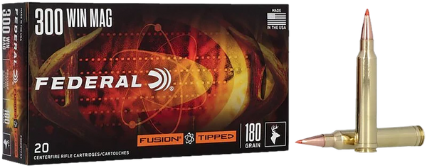 Federal Fusion 300 Win Mag - 180gr Tip Fusion 20rd 10bx/cs