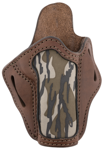 1791 Gunleather MOBH1BRWR BH1 Optic Ready OWB 01 Brown with Mossy Oak Leather Belt Slide Fits 5" 1911