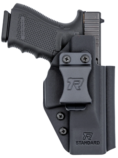 Rounded Gear RGUNVRSLSTNDRDBLK Universal Kydex  IWB Black Kydex Belt Clip Fits Standard Sized Handguns Right Hand