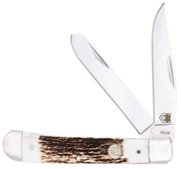 Cobratec Trapper Two Blade - G-10 Stag/ss Slip Joint