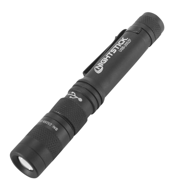 Nightstick Metal Usb Zoom - Focus Flashlight 200 Lumens