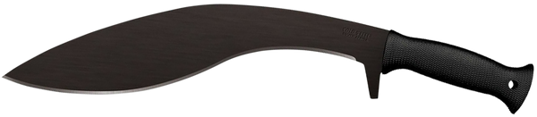 Cold Steel CS97KMPS Kukri Plus 13" Black Matte Baked-On Anti Rust 1055 Carbon Steel Blade/ Black Polypropylene Handle 18" Long Includes Sheath