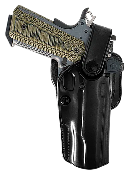 Galco APO224RB APO Strongside/Crossdraw OWB Black Steerhide Fits Glock 17 Gen1-5 Belt Holster Right Hand