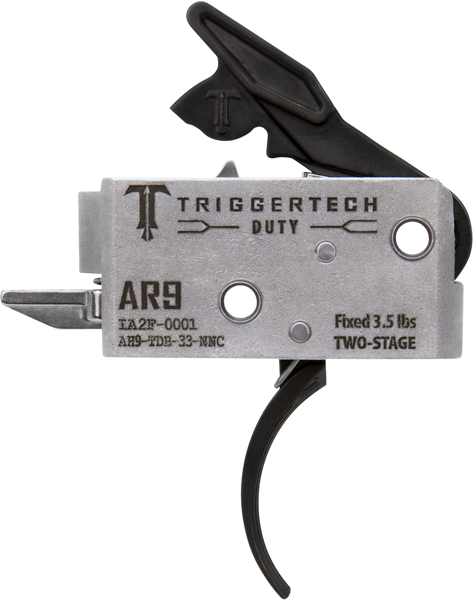 TriggerTech AH9TDB33NNC Duty  Curved Trigger Two-Stage 3.50 lbs Draw Weight Fits AR-9