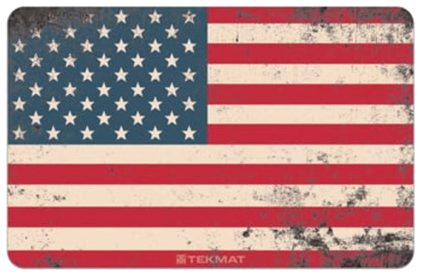 TekMat TEKR17USFLAG01 Old Glory Cleaning Mat Red/White/Blue Rubber 11"x17" American Flag