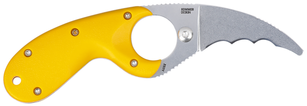 Crkt Bear Claw 2.39" Yellow W/ - Veff Serrations Belt Clip