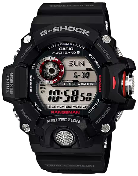 G-shock/vlc Distribution GW94001 G-Shock Tactical Rangeman Keep Time Black Size 145-215mm Features Digital Compass