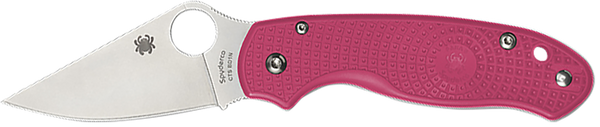Spyderco C223PN Para 3 Lightweight Breast Cancer EDC 2.93" Folding Plain Satin CTS BD1N SS Blade, Pink Textured FRN Handle