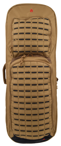 Advance Warrior Solutions FR28RBPTN/BL Frame  28" L Backpack with Side Handle, Tan Polyester for Tactical Rifle, Molle Front