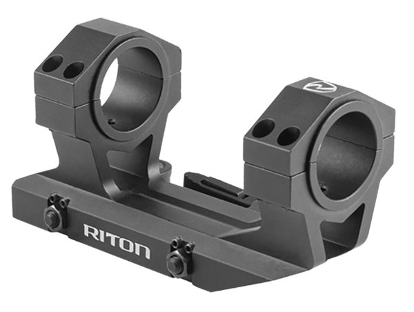Riton Optics X34QD Scope Mount/Ring Combo Cantilever Scope Mount Quick Detach, Black Anodized Aluminum, 34mm Tube Picatinny/Weaver Mount