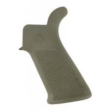 AR-15/M-16 Rubber Grip Beavertail with No Finger Grooves - OD Green
