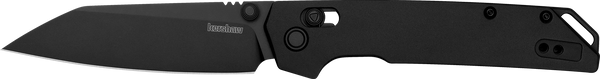 Kershaw 2038RBLK Iridium  3.45" Folding Reverse Tanto Plain Black Oxide D2 Steel Blade, Black Anodized Aluminum Handle