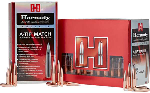Hornady 2562   25Cal .257 138gr A-Tip Match 100 Per Box/10 Case