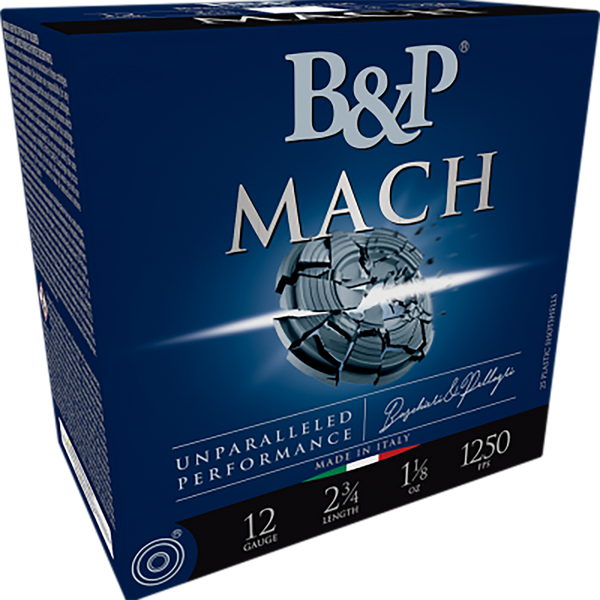B&p Ammunition 12B18FH7 Mach  12Gauge 2.75" 1 1/8oz 7.5Shot 25 Per Box/10 Case
