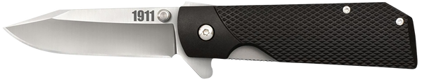 Cold Steel CS20NPJAAZ 1911  3" Folding Clip Point Plain 4034 SS Blade Black Textured Griv-Ex Handle Includes Pocket Clip