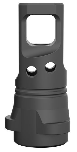 Breek Arms BRK4331 Echo Single Port Muzzle Brake Black Nitride Steel 5/8"x24 Threads 30 Cal Compatible w/ Breek-LOK 3QD