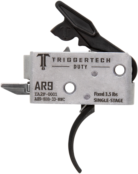 TriggerTech AH9SDB33NNC Duty  Curved Trigger Single-Stage 3.50 lbs Draw Weight Fits AR-9