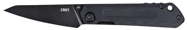 CRKT 2670 Straight  EDC Compact 2.60" Folding Wharncliffe Plain Black Oxide D2 Steel Blade, Black G10 Handle
