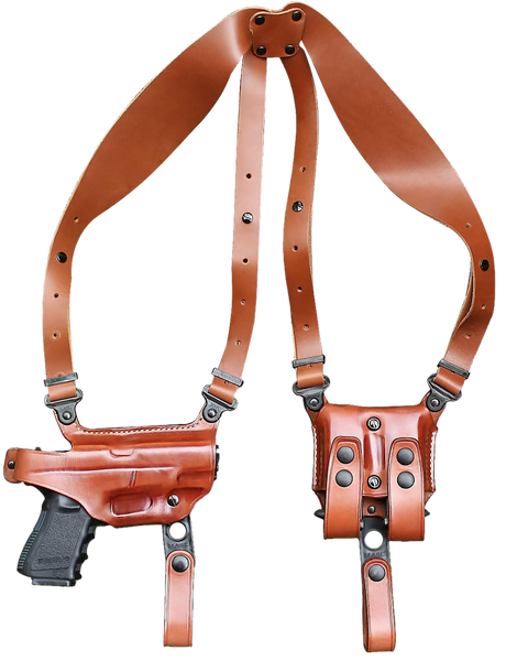 1791 Gunleather NSS1CBRHR  Optic Ready Shoulder Horizontal Brown Fits 1911 Right Hand