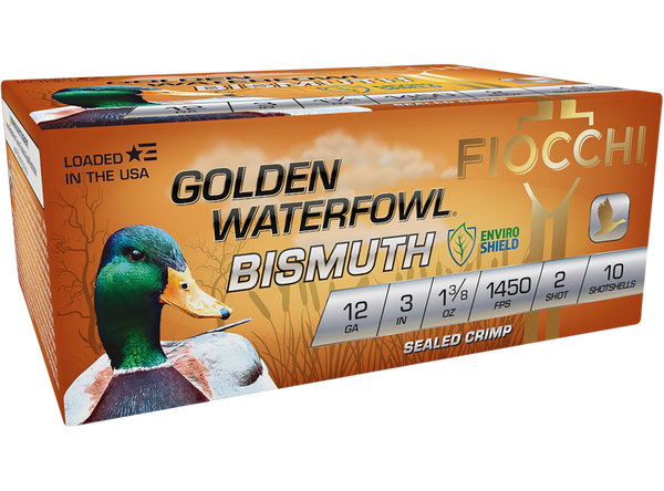Fiocchi Golden Bismuth 12ga 3" - 1-3/8oz #2 1450fps 10rd 10bx/c