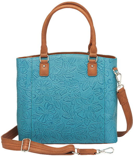 GTM GTM-51TLD/TBLUE   TOWN TOTE COWHIDE       TURQ