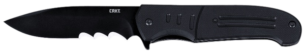 Crkt Ignitor Black 3.48" Pln - Edge Asstd Opening Satin/g10!