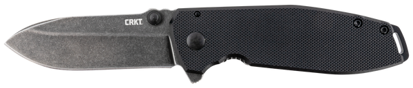 CRKT 2495K SQUID XM 2.95" Folding Drop Point Plain Black Stonewashed D2 Steel Blade/Black G10/SS Handle Includes Pocket Clip